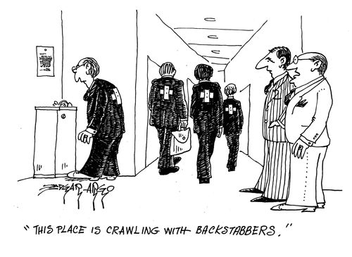 'This place is crawling with backstabbers.'
