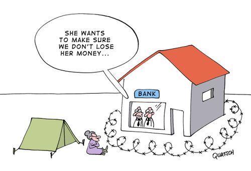 "She wants to make sure we don't lose her money..."