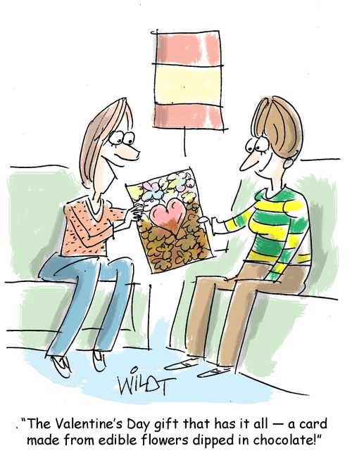 "The Valentine's Day gift that has it all - a card made from edible flowers dipped in chocolate!"