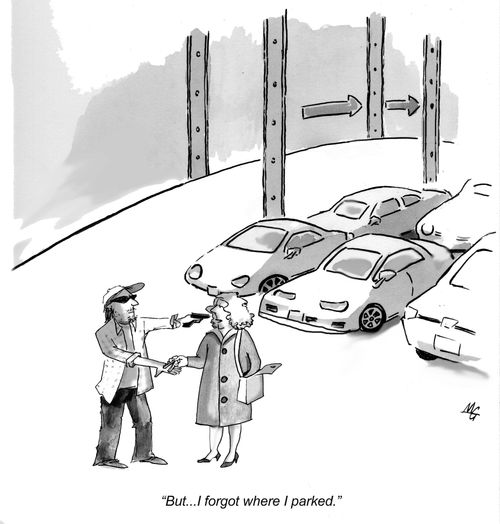 'But...I forgot where I parked.'