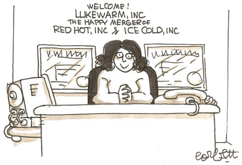 Welcome! Lukewarm, Inc...The happy merger of Red Hot, Inc & Ice Cold, Inc.