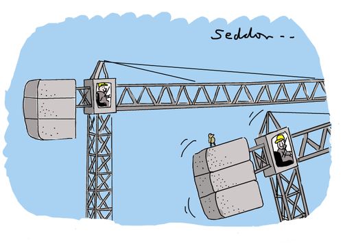 Toppling crane