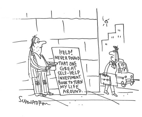 'Help! Never found that one great self-help investment book to turn my life around."