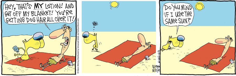 'Do you mind if I use the same sun?'