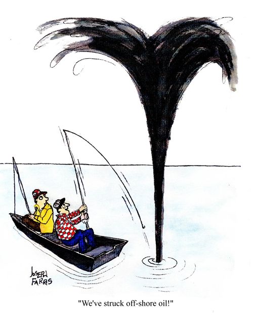 'We've struck off-shore oil!'