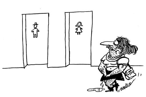 Transvestite wonders which toilet to go to,male or female