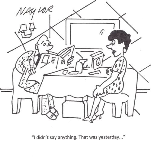 "I didn't say anything. That was yesterday..."