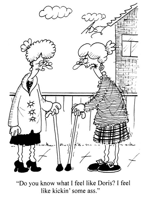 'Do you know what I feel like Doris? I feel like kickin' some ass.'