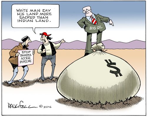 "White man say his sacred land more sacred than Indian land."