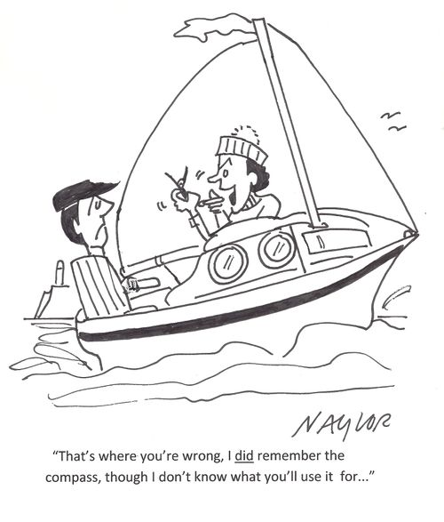 'That's where you're wrong, I did remember the compass, though I don't know what you'll use it for...'