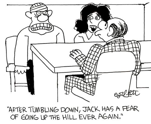 'After tumbling down, Jack has a fear of going up the hill ever again.'