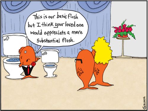 "This is our basic flush but I think your loved one would appreciate a more substantial flush."