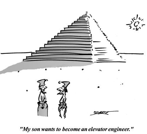 'My son wants to become an elevator engineer.'