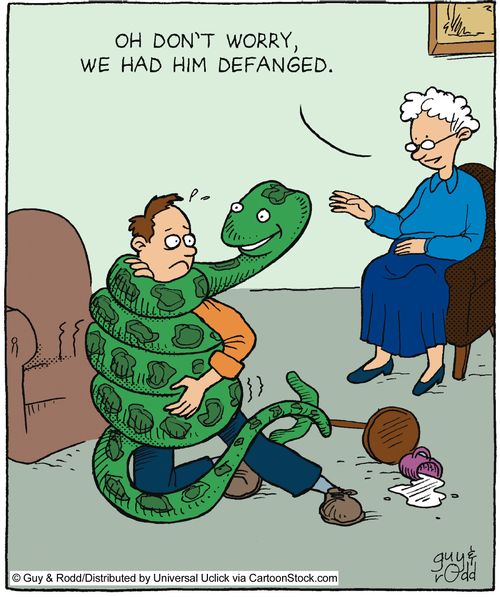 'Oh don't worry, we had him defanged.'