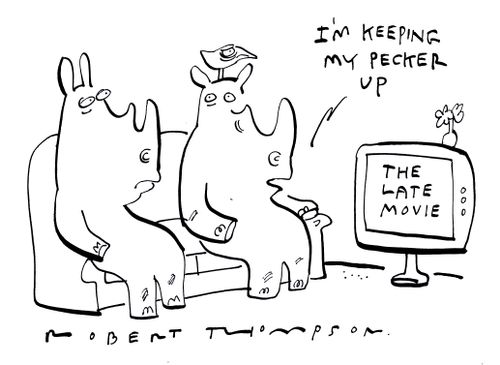 'I'm keeping my pecker up.'