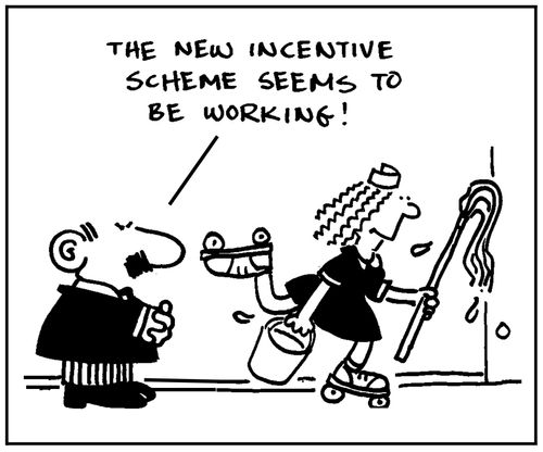 'The new incentive scheme seems to be working.'