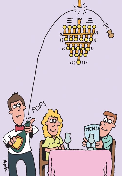 Champagne disaster.