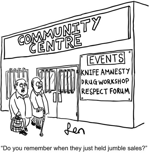 'Do you remember when they just held jumble sales?'