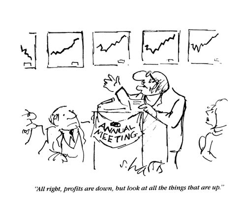 'All right, profits are down, but look at all the things that are up.'