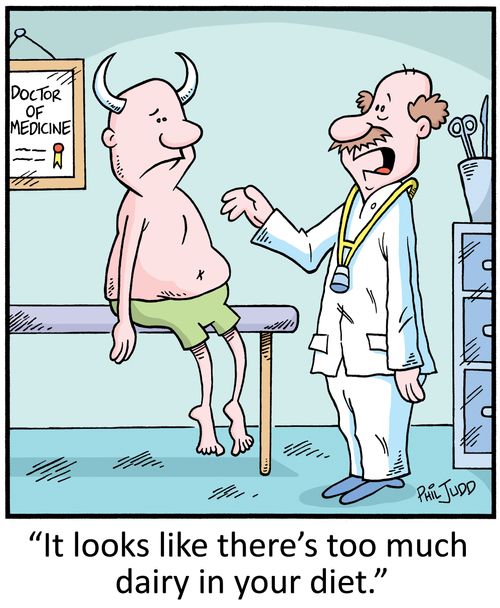 "It looks like there is too much dairy in your diet."