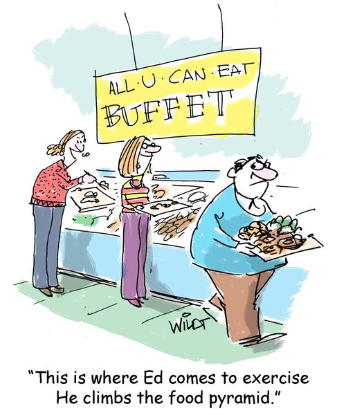 "This where Ed come to exercise. He climbs the food pyramid."