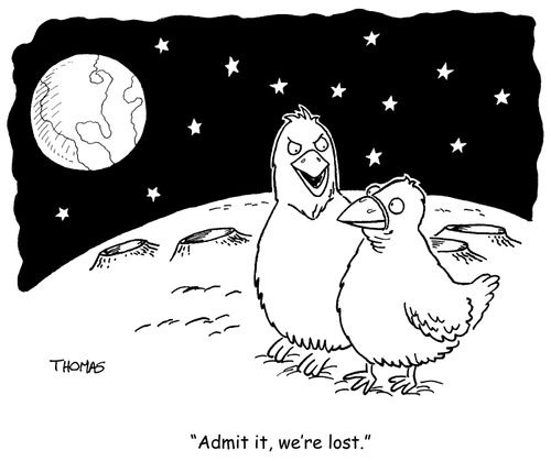 'Admit it, we're lost.'