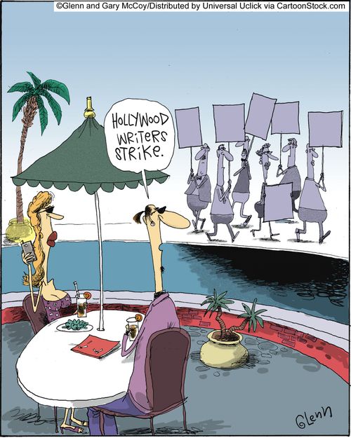 'Hollywood writers strike.'