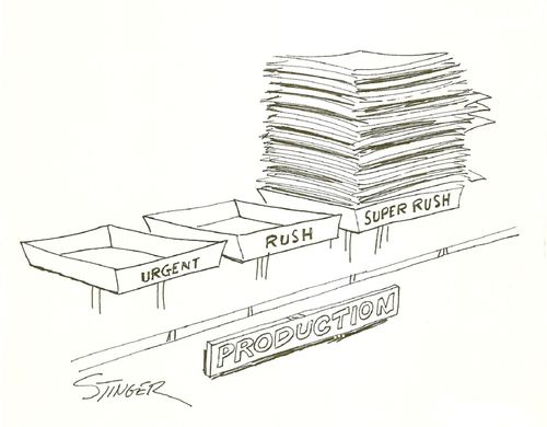 Production: Urgent, Rush, Super Rush.