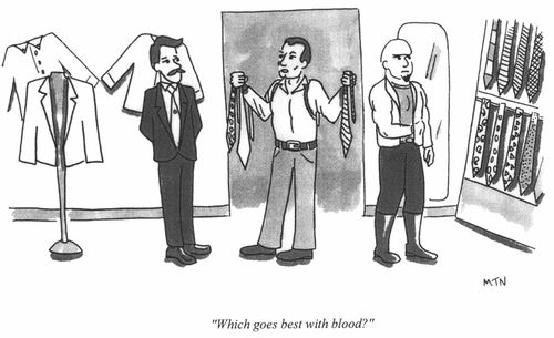 Which goes best with blood?