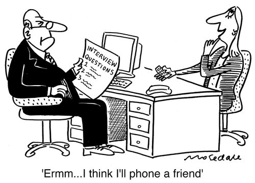 "ermm...I think I'll phone a friend"