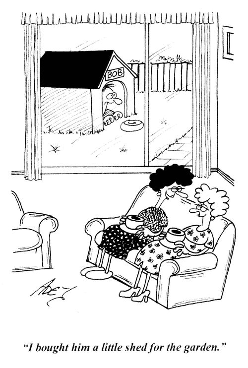 'I bought him a little shed for the garden.'