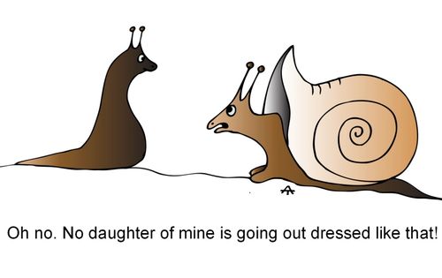 'Oh no. No daughter of mine is going out dressed like that!'