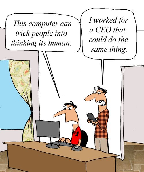 'This computer can trick people into thinking it's human.'