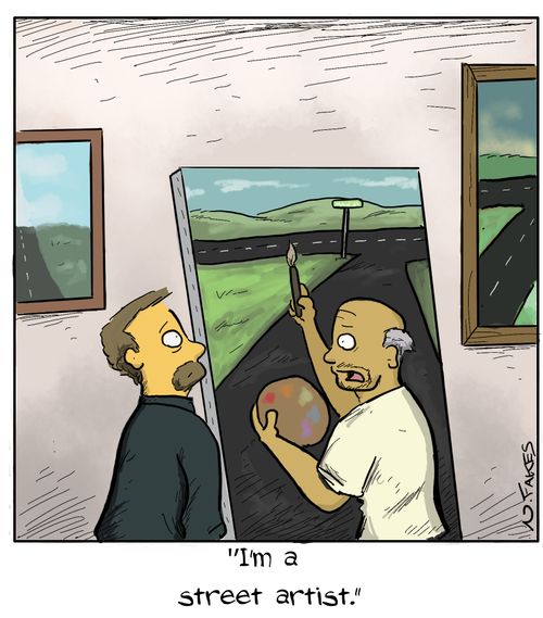 "I'm a street artist."