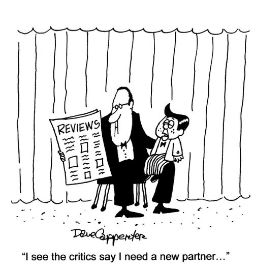 'I see the critics say I need a new partner.'