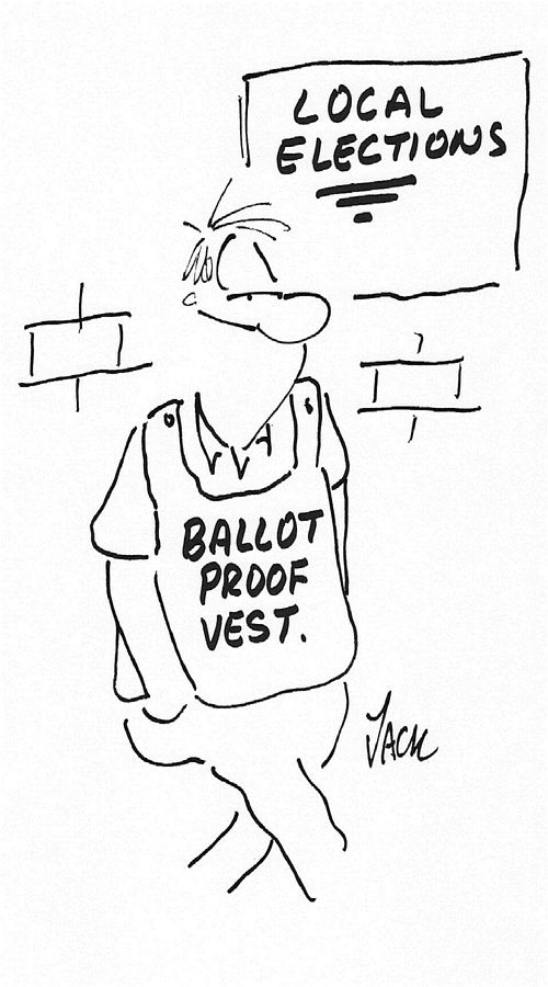 Local Elections: Ballot Proof Vest.