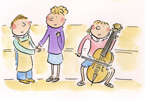 Trying cellos, perfect!
