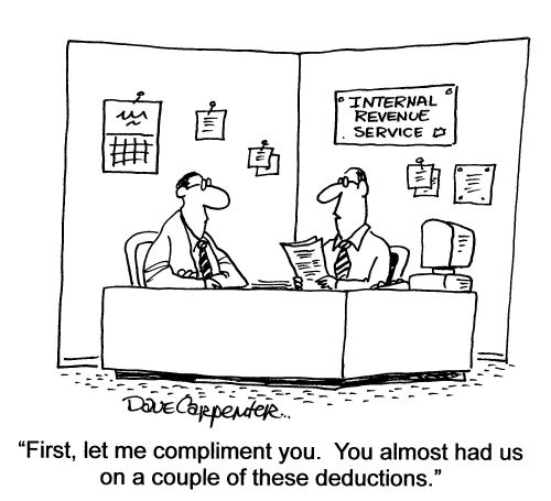 'First, my compliments. You almost had us on a couple of these deductions.'