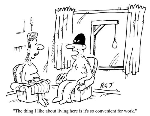 The thing I like about living here is that it�s so convenient for work.