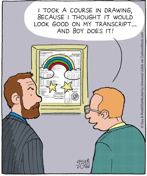 'I took a course in drawing because I thought it would look good on my transcript - and boy does it!'
