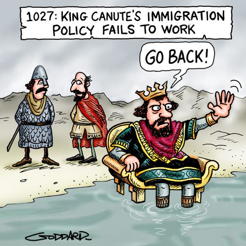 King Canute's immigration policy fails to work