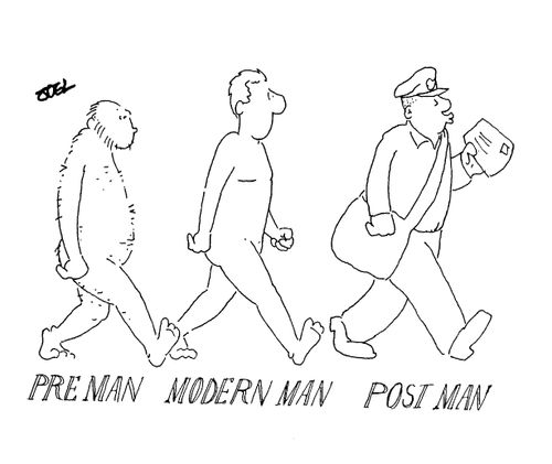 Pre man, Modern man, Post man