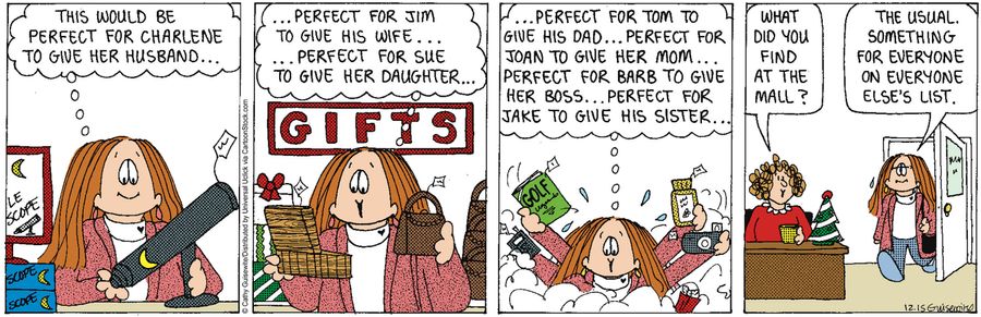 'This would be perfect for Charlene to give her husband...'