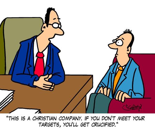 'This is a Christian company. If you don't meet your targets, you'll get crucified.'