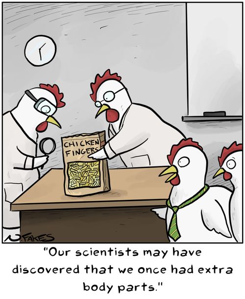 "Our scientists may have discovered that we once had extra body parts."
