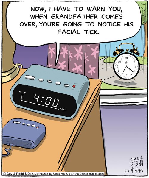 'Now, I have to warn you, when grandfather comes over, you're going to notice his facial tick.'