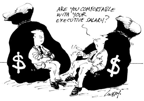 "Are you comfortable with your executive salary?"
