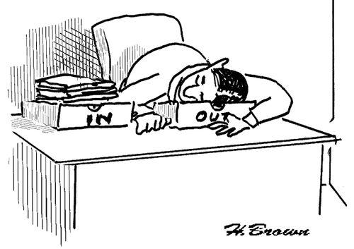 Man sleeps in his empty out box.