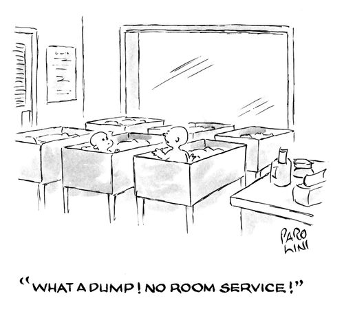 'What a dump! No room service!'