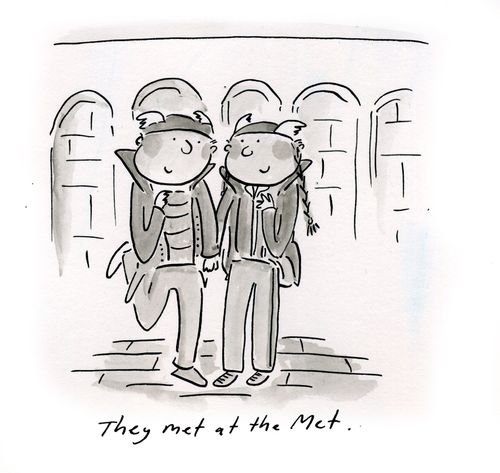 They met at the Met.